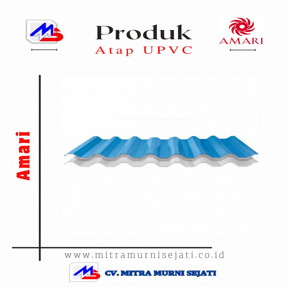 Atap UPVC Amari berkualitas tinggi, tahan lama, dan cocok untuk berbagai jenis bangunan